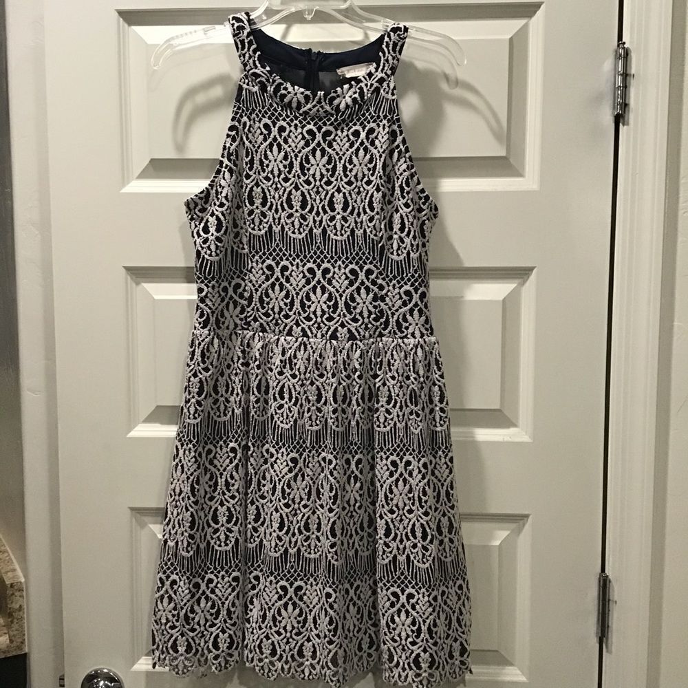 Altar’d state dress, size large, blue and white, EUC